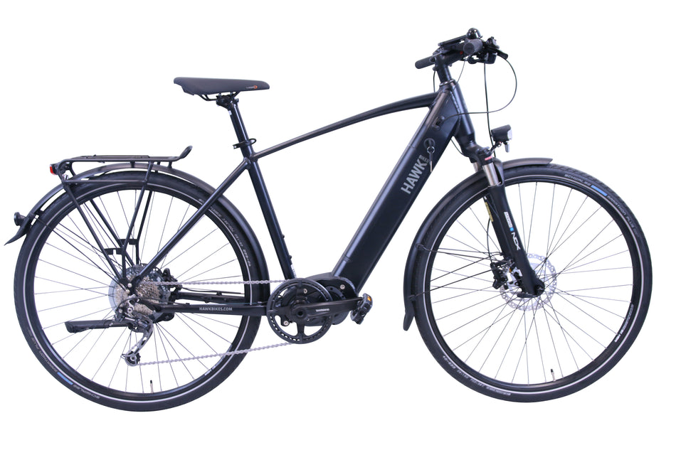 HAWK E-Trekking Herren mit Shimano Mittelmotor