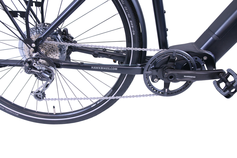 HAWK E-Trekking Herren mit Shimano Mittelmotor