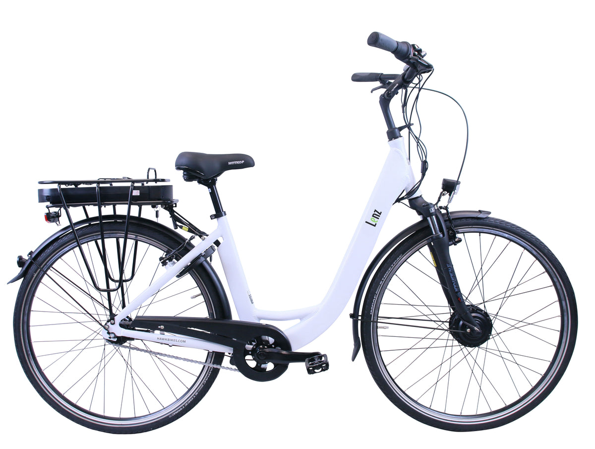 HAWK E-City Tiefeinsteiger mit Frontmotor und Rücktritt –